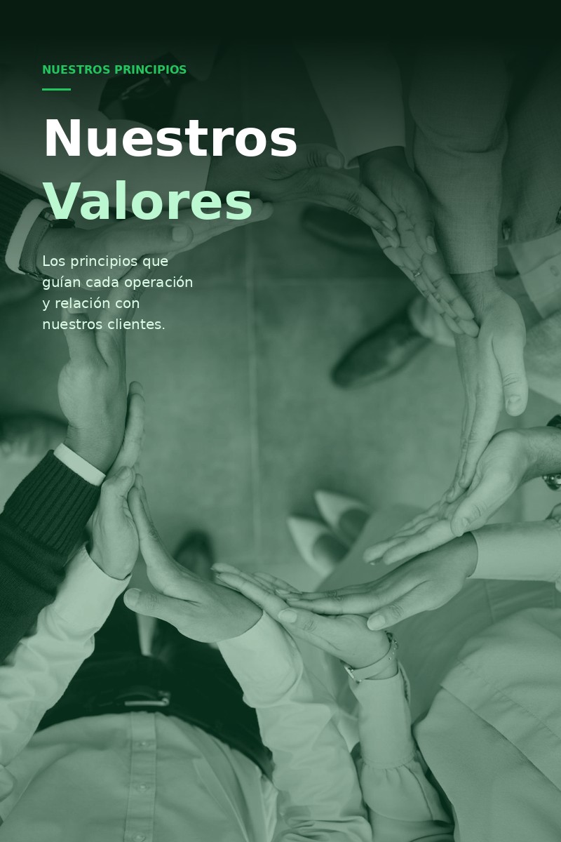 Nuestros valores - equipo unido
